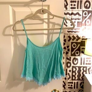 Blue crop top